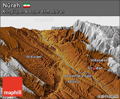 Physical 3D Map of Nūreh