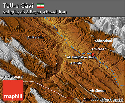 Physical 3D Map of Tall-e Gāvī