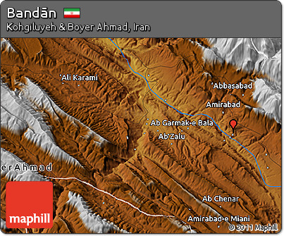 Physical 3D Map of Bandān