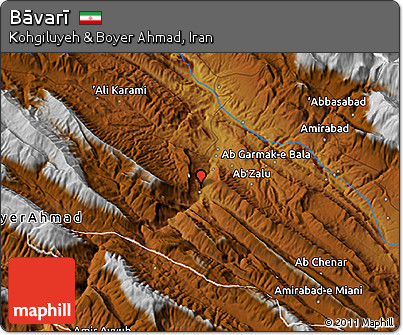 Physical 3D Map of Bāvarī