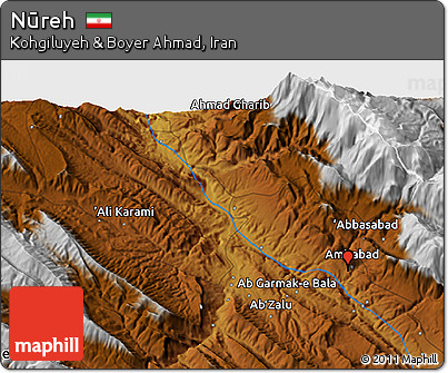 Physical 3D Map of Nūreh