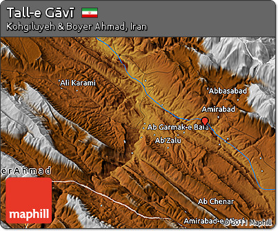 Physical 3D Map of Tall-e Gāvī