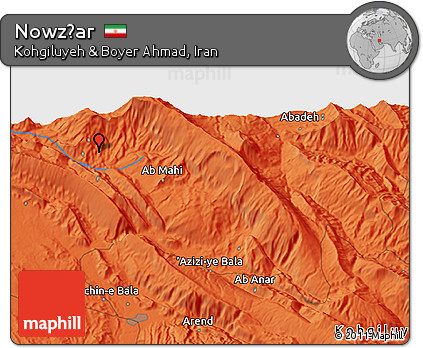 Political 3D Map of Nowz̄ar