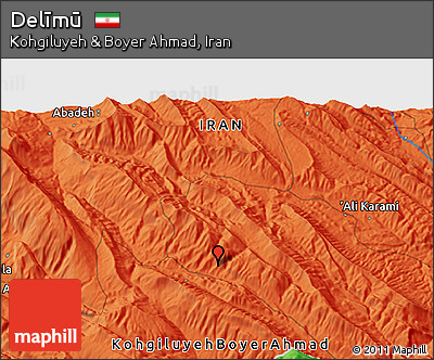 Political 3D Map of Delīmū