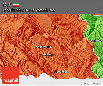 Political 3D Map of Orf