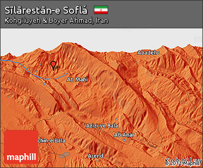 Political 3D Map of Sīlārestān-e Soflá