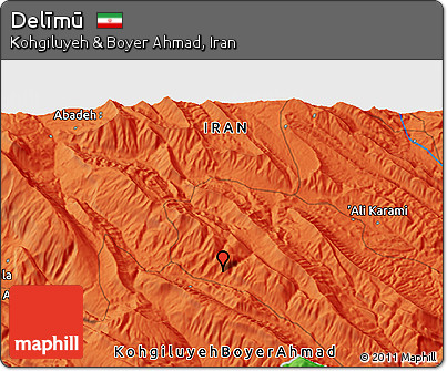 Political 3D Map of Delīmū