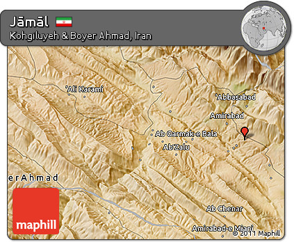 Satellite 3D Map of Jāmāl