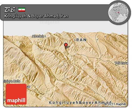 Satellite 3D Map of Zīzī
