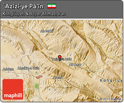 Satellite 3D Map of `Azīzī-ye Pā'īn