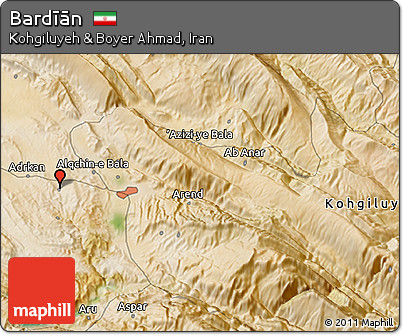 Satellite 3D Map of Bardīān
