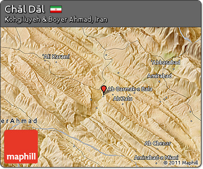 Satellite 3D Map of Chāl Dāl