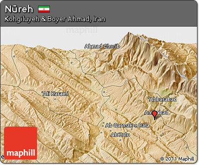 Satellite 3D Map of Nūreh