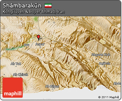 Satellite 3D Map of Shāmbarakūn