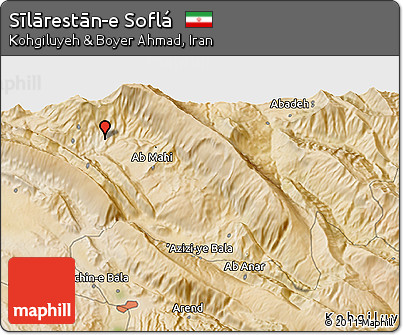 Satellite 3D Map of Sīlārestān-e Soflá