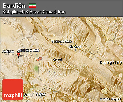 Satellite 3D Map of Bardīān