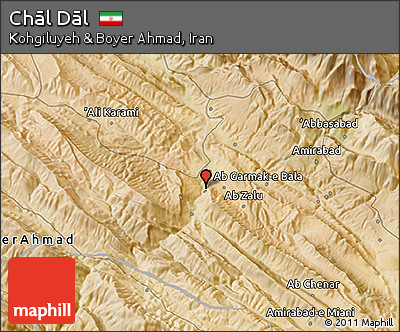 Satellite 3D Map of Chāl Dāl