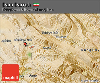 Satellite 3D Map of Dam Darreh