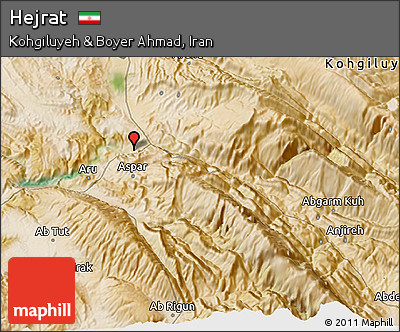 Satellite 3D Map of Hejrat