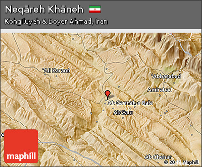 Satellite 3D Map of Neqāreh Khāneh