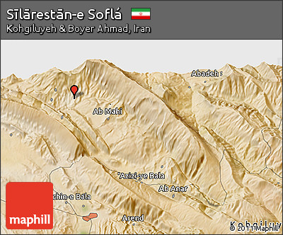 Satellite 3D Map of Sīlārestān-e Soflá