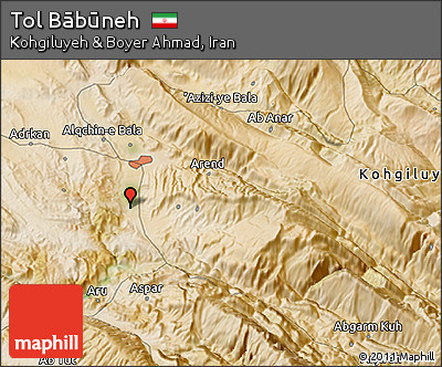 Satellite 3D Map of Tol Bābūneh