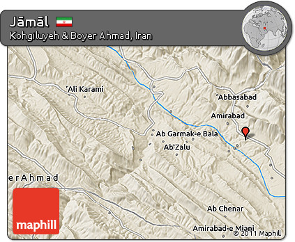 Shaded Relief 3D Map of Jāmāl