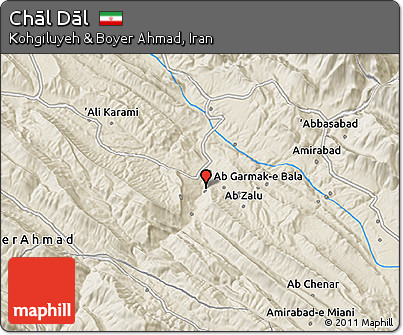 Shaded Relief 3D Map of Chāl Dāl
