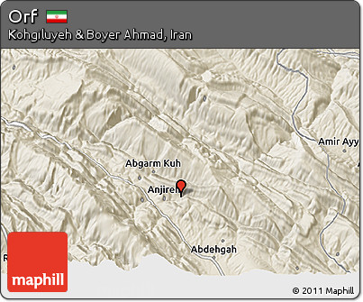 Shaded Relief 3D Map of Orf