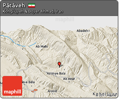 Shaded Relief 3D Map of Pātāveh