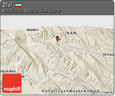Shaded Relief 3D Map of Zīzī