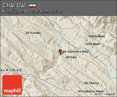Shaded Relief 3D Map of Chāl Dāl