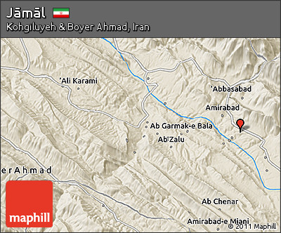 Shaded Relief 3D Map of Jāmāl