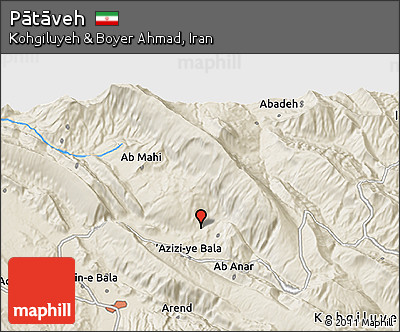 Shaded Relief 3D Map of Pātāveh