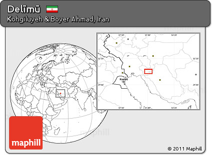 Blank Location Map of Delīmū
