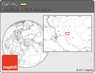 Blank Location Map of Delīmū