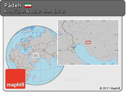 Gray Location Map of Pādeh