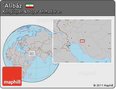 Gray Location Map of `Alībāz