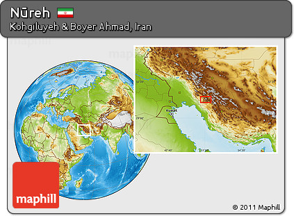 Physical Location Map of Nūreh