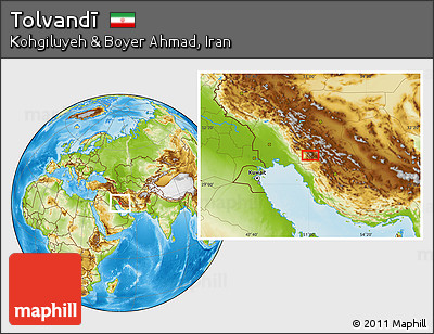 Physical Location Map of Tolvandī