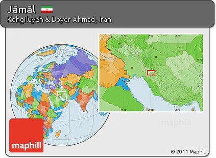 Political Location Map of Jāmāl