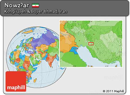 Political Location Map of Nowz̄ar