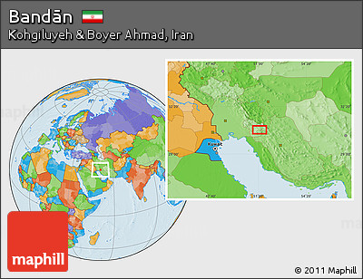 Political Location Map of Bandān