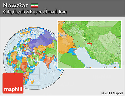 Political Location Map of Nowz̄ar