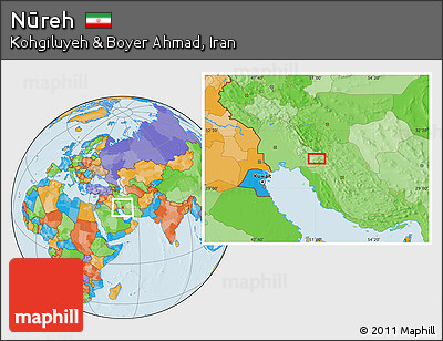 Political Location Map of Nūreh