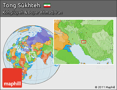 Political Location Map of Tong Sūkhteh