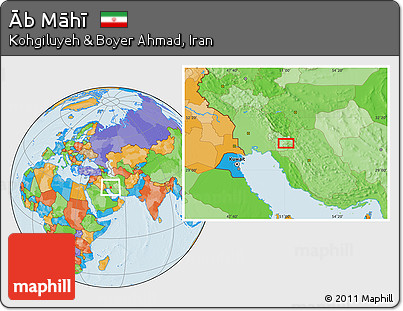 Political Location Map of Āb Māhī