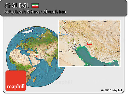 Satellite Location Map of Chāl Dāl