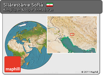 Satellite Location Map of Sīlārestān-e Soflá