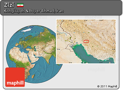 Satellite Location Map of Zīzī
